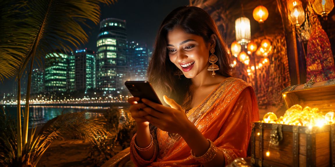 Online gaming and betting environment on mobile at beach