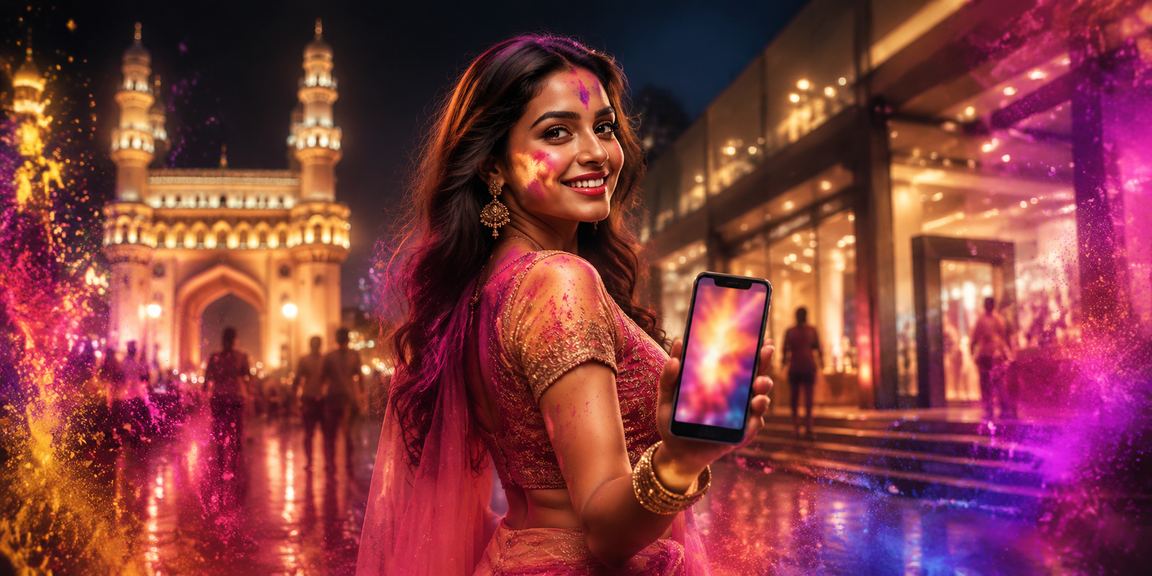 Joyful slot gaming on mobile at t800 during Holi festival in Lucknow